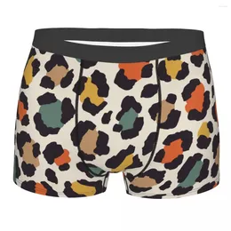 Underpants Novelty Boxer Shorts Panties Men Colourful Leopard Underwear Animal Skin Polyester For Homme Plus Size