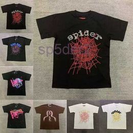Men t Shirt Pink Young Thug Sp5der 555555 Mans Women 1 Quality Foaming Printing Spider Web Pattern Tshirt Fashion Tees 0RVQ