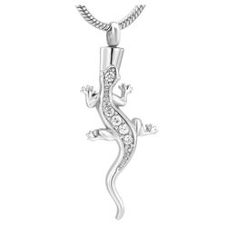 Pendant Necklaces Lkj10076 Lizard Cremation Jewelry That Holds Ashes Loss Of Pet Stainless Steel Memorial Urn Necklace Holder Keepsake Dh3Uj