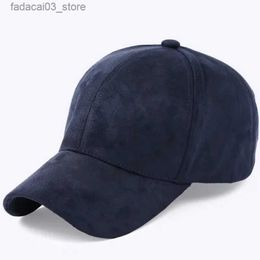 Ball Caps 2023 Four Seasons Do Old Faux Suede Blank Curved Sun Hat for Man Woman Adult Plain Baseball Cap Q240116