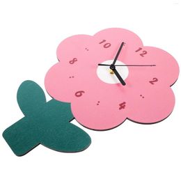 Wall Clocks Operated Clock Silent Non Ticking Flower Shaped No