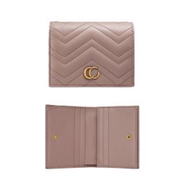 Women's Mens Marmont Wallet Designer Card Holder Luxury quilted Leather Coin Purse Pink Wallets passport holders pocket Organiser key pouch wristlet folding Purses
