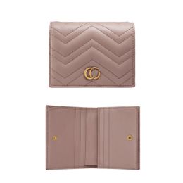 Women's Mens Marmont Wallet Designer Card Holder Luxury quilted Leather Coin Purse Pink Wallets passport holders pocket organizer key pouch wristlet folding Purses