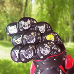 Golf Iron Covers Golf Club Head Of Various Colours And Styles Golf Club Iron Sleeve Cap Shark Number Pattern Embroidery High Quality Can 6700