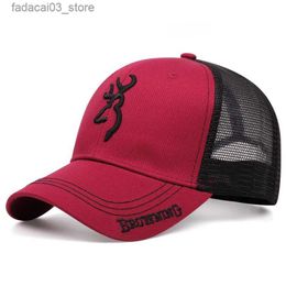 Ball Caps Spring Summer Men's Caps Hip Hop Letter Embroidery Baseball Cap Male Fashion Browning Net Hat Outdoor Casual Golf Snapback Hats Q240116