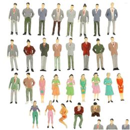 Garden Decorations 30 Pcs Colour Villain Mini People Models Number Toys Figurine Sand Table Figure School Playset Kids Figurines Puppe Dhb5A