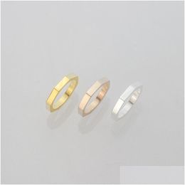 Couple Rings Fashion Cute Couple Rings Octagonal S Alloy Can Folded Stacked Ring Jewellery Accessories 2490 Y2 Drop Delivery Jewellery Dheow