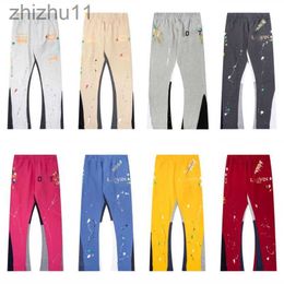 Fashion and Comfort Pants Department Men's Women's Sweatpants Spotted Lettering Couple Baggy Flares Multi-purpose Straight Casual Pants Size S-xl 40RU