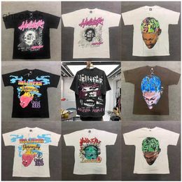 Men's T-shirts Cotton T-shirt Fashion Black Men Women Designer Clothes Cartoon Graphic Punk Rock Tops Summer High Street Streetwear J230807 9TKA