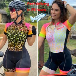 XAMA Pro Profissão Feminina Triathlon Terno Roupas de Baixo Preço Ciclismo Skinsuits Coupa De Ciclismo Macacão Macacão 20D Kits 240116