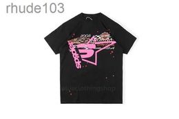 Men t Shirt Pink Young Thug Sp5der 555555 Mans Women Quality Foaming Printing Spider Web Pattern Tshirt Fashion Top Tees U6LL