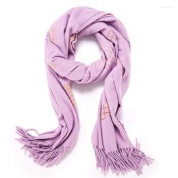 Scarves AEBMNHD Fashion Womens Plaid Neck Mens Thicken Warm Polyester Tassel Scarf Fall Winter Long Poncho Stole Shawl Wraps