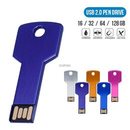 USB Flash Drives USB Key shape Pendrive Metal Memory Stick 4GB 8GB16GB 32GB 64GB128GB 256GB Usb Flash Drive pen drive flash usb disk pen drive