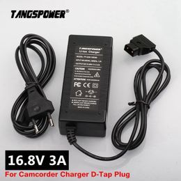 16.8V 3A D-Tap Battery Charger for Camcorder V Mount / V Lock Battery Pack Camera Battery Camcorder Power Adapter dtap Plug 240115