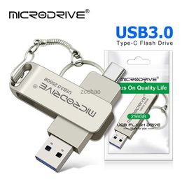 USB Flash Drives 2 in 1 OTG USB 3.0 to type-C Flash Pen Drive Memory Stick Usb3.0 flash Disc 64GB 128GB 256G Type C Pendrive free shipping