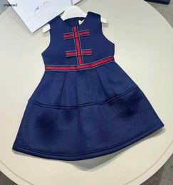 Luxury baby dress sleeveless girl skirt Size 110-160 summer designer child dresses Comfortable and breathable kids frock Jan10