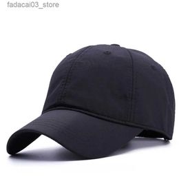 Ball Caps Big head man large size baseball hats summer outdoors thin dry quick sun hat men cotton plus size sport cap 56-60cm 60-64cm Q240116