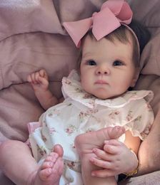 NPK 18inch born Baby Reborn Doll Bettie Lifelike Soft Touch Cuddly Multiple Layers Painting 3D Skin with Visible Veins 240115