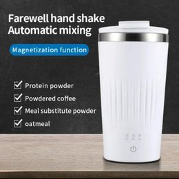 Automatic Magnetic Stirring Mugs Constant Temperature Coffee Cup Stainless Steel Thermos Smart Blender Water Bottle 240115