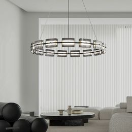 Modern Minimalist Pendant Lamp For Kitchen Dining Room Living Indoor Home Nordic Black LED Hanging Chandelier Lighting Fixtures