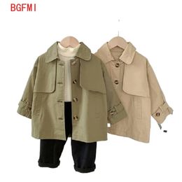 Fashion Baby Girl Boy Trench Cotton Infant Toddler Kid Windbreak Jacket Autumn Spring Child Dust Coat Baby Outwear Clothes 1-7Y 240116