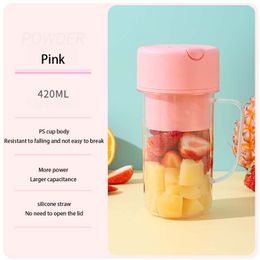 ZK20 Straw Juicing Cup Home Juicer USB Charging Portable Juice Machine Outdoor Tumbler Six-page Knife