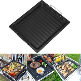BBQ Frying Grill Plate Pan NonStick Kitchen Cooking Picnic Outdoor Barbecue Plates 3025cm 240116