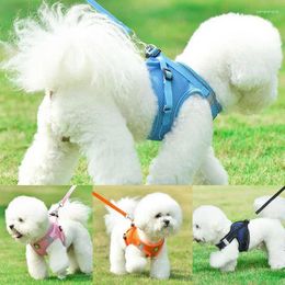 Dog Collars Harness Set No Pull Soft Padded Vest For Medium Large Dogs Breathable Reflective Adjustable Mesh