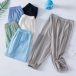 Trousers Children's Pants Girls Boys High Waist Anti-mosquito Pant Big Kids Home Wear 2024 Summer 1 To 16Yrs Teenagers Clothes