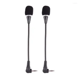 Microphones Top Deals 2X Flexible 3.5Mm Jack Mini Microphone Mic For PC Laptop Desktop Skype Yahoo Black