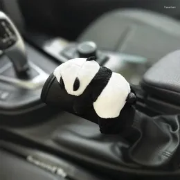 Interior Accessories Car Gear Shift Cover Handle Knob Panda Cars Shifter Protector Automatic Universal Lever Decor For Auto