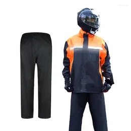 Raincoats Motorcycle Split Rain Pant Set Reflective Mens Windbreaker Lightweight Men's Breathable Fabric High Visibility E-Bike Suit