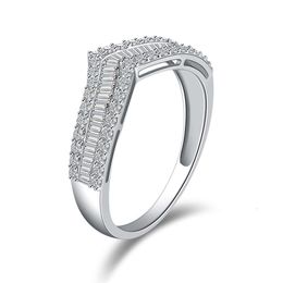 BAROLI Cheap Buy Fashion Jewellery 14K White Gold Baguettes Engagement Diamond Rings For Women