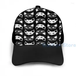 Ball Caps Fashion Kittens Basketball Cap Men Women Graphic Print Black Unisex Adult Hat