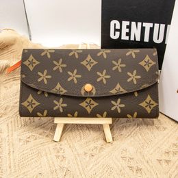 card case Vintage M60697 Luxury Designer wholesale Coin Purses Emilie button Womens Key Wallets cowhide Wallet Business men Chequebook Card Holders purse banknote