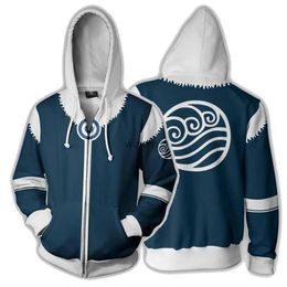 Men's Hoodies Sweatshirts Avatar The Last Airbender Zip Up Hoodies 3D Print Hip Hop Men Sweatshirts Spring Autumn Boys Jackets Harajuku Streetwear Coats