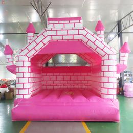 10x10ft Free Air Ship Outdoor Activities pink bricks printing inflatable bouncer castle for salel