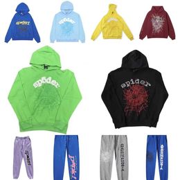 Designer Tracksuit Mens Hoodie Sp5der Young Thug 555555 Homens Mulheres Espuma Impressão Spider Web Pulôver Moletons Calças L