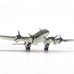 Exquisite Plane Model 1/144 German Airplane with Stand Decoration Diecast Alloy Fighter Model Toy for Home Model 240116