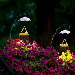 Lawn Lamps Outdoor Solar Animal Decor Animal Figurine With Solar Umbrella Outdoor Light Up Decor Solar Ornament Garden Art Decoration YQ240116