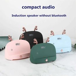 Portable Speakers Mobile Phone Bracket Induction Speaker Mini Wireless Portable Straight Plug Small Audio Phone Notebook Speaker Audio Speaker YQ240116