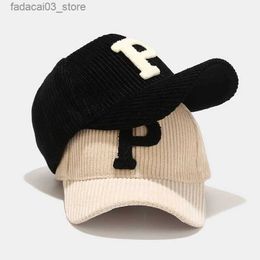 Ball Caps Winter Warm Baseball Caps Letter P Embroidered Men's Women's Visor Caps 2021 New Winter Snapback Caps For Male Female Q240116