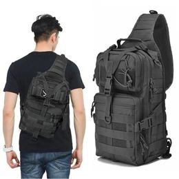 Tactical Military Sling Backpack Small Sling Rover Shoulder Bag Molle Outdoor Camping Daypack Backpack With Adjustable Strap 240116