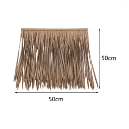 Decorative Flowers Simulated Thatch Roof Centerpiece Rustic Universal DIY Panel Palm Roll For Bars Villas Rural Renovation Gazebo Fence