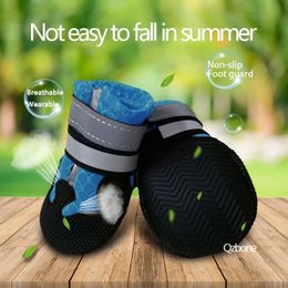 Summer Shoes For Dogs Socks Non-Slip Reflective Rubber Covers For Medium Large Dogs Boots Golden Retriever Alaska Pitbull Caucas 240115
