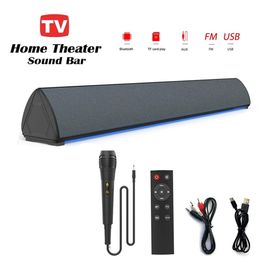 Speakers Wireless TV Soundbar with Remote Control Support Bluetooth 5.0 USB Home Audio 3D Subwoofer Surround Soundbar for PC TV Speakers