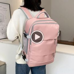 Women Travel Backpack Water Repellent Anti-Theft Stylish Casual Daypack Bag With Luggage Strap USB Charging Port Backpack 240116