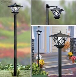 Lawn Lamps Big deal 1.5M LED Solar Powered Traditional Garden Lamp Post Lamppost Lantern Light Decor YQ240116