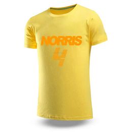 F1 McLaren racing fans 2023 men's Lando Norris new hot-selling printed breathable T-shirt leisure fitness O-neck short-sleeved s