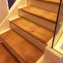 Carpets Solid Colour Simple Stair Step Mat Duplex Wood Foot Glue-free Self-adhesive Non-slip Home Steps Paste Carpet Apartment